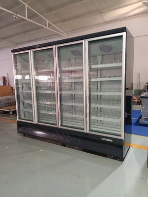 Ψυγείο ποτών με διπλή θερμοκρασία, ψυγμένη με αέρα γυάλινη πόρτα και χρωματισμό από χάλυβα