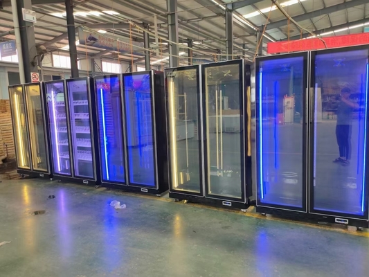 Βάρος KG 95-160kg Κύκλωμα ψυκτικό οθόνης κρασιού με διπλές πόρτες και σύστημα ψύξης αέρα