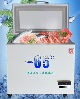 8.5-10cm Σφουγγαρισμένο στρώμα Ultra-Low Chest Freezer για μεγάλη χωρητικότητα -60°C Αποθήκευση θαλασσινών